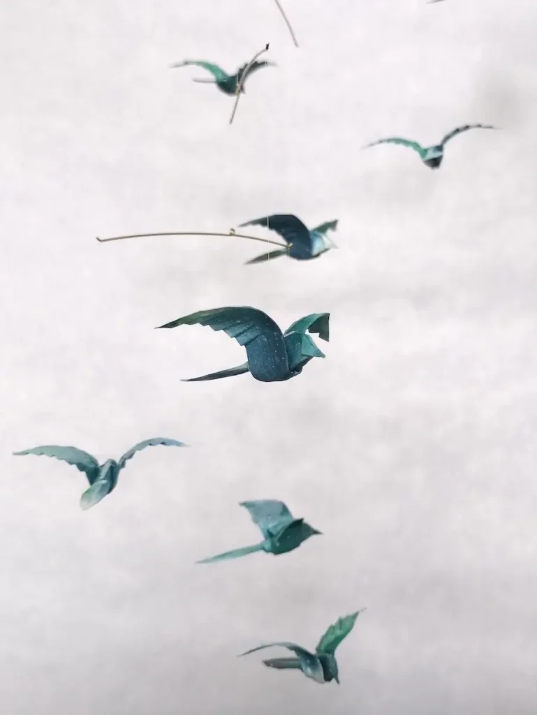 Origami hanging mobile