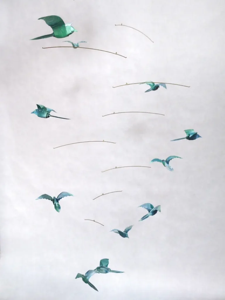 Origami hanging mobile